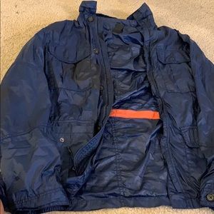 blue trench coat /windbreaker